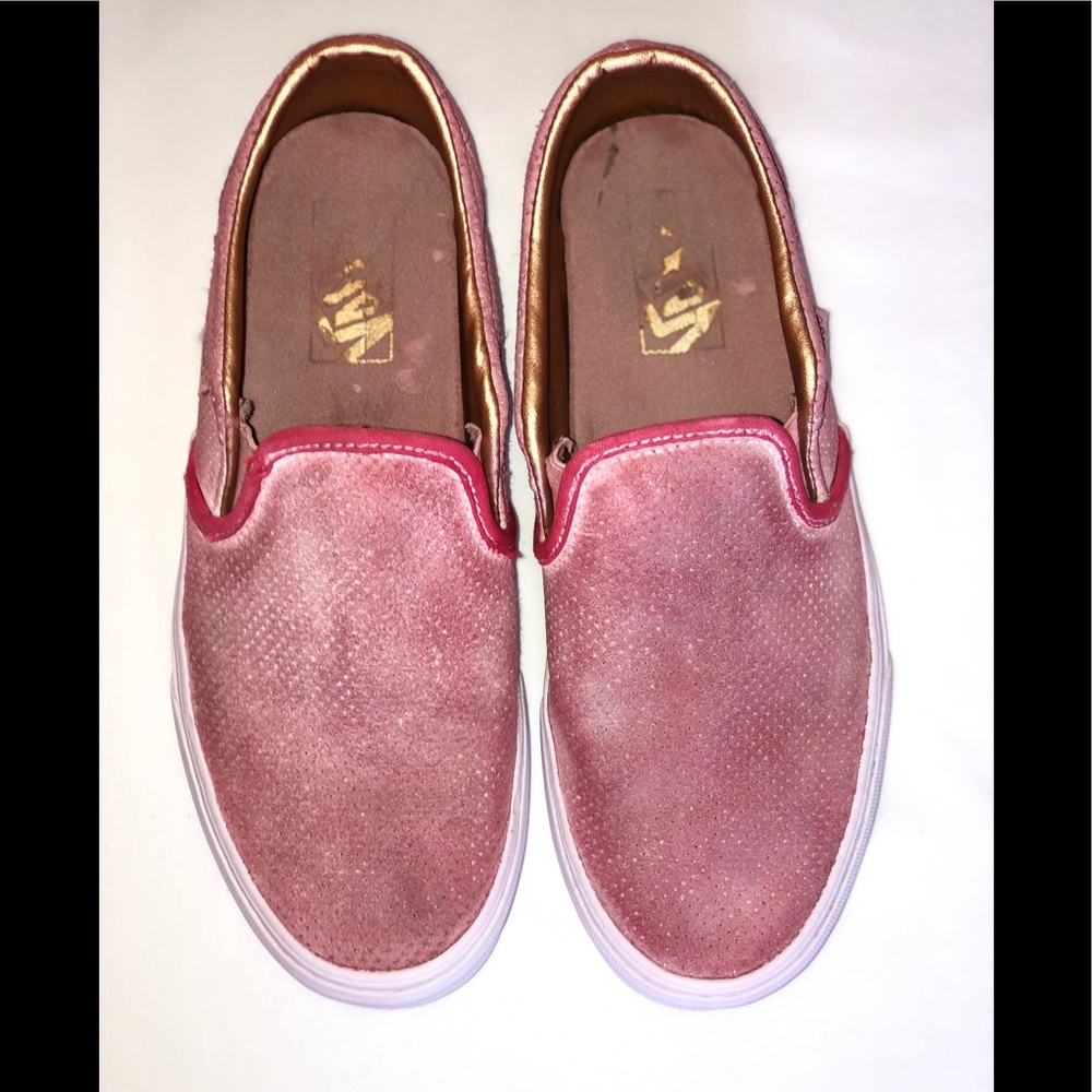 Watercolor Distressed Vans Asher Perforated Slipon